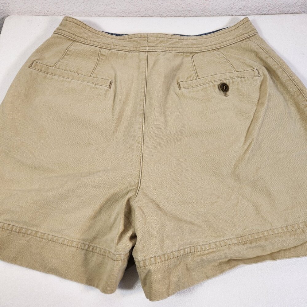 Liz Claiborne Shorts Womens Sz 4 Khaki Beige Front & Back Pockets Cotton - Picture 3 of 11